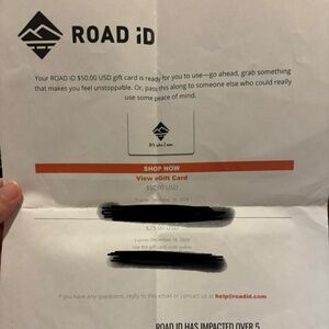Road ID gift cards worth $75